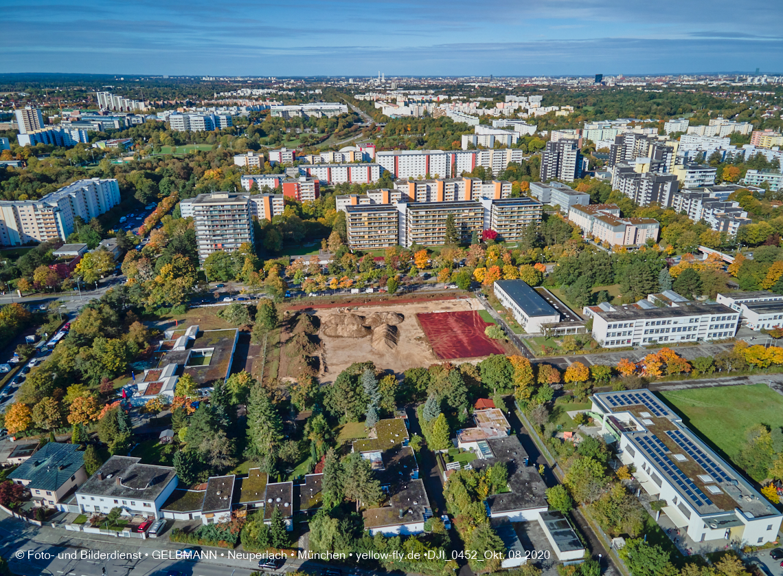 08.10.2020 - Baustelle zur Grundschule am Karl-Marx-Ring in Neuperlach